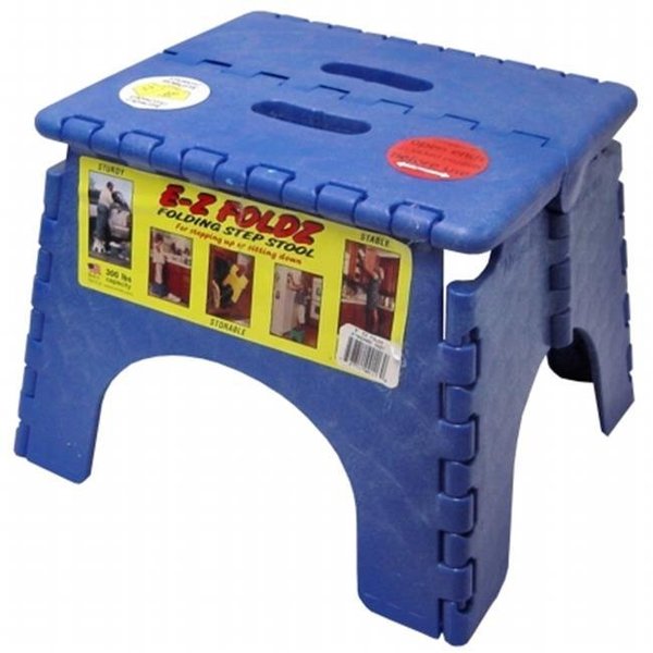 B & R Plastics B & R Plastics 9in. X 11.5in. Blue EZ Folds Folding Step Stool  101-6B 101-6B